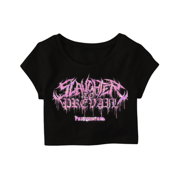Slaughter To Prevail - Pink Demolisher Bling Crop Top