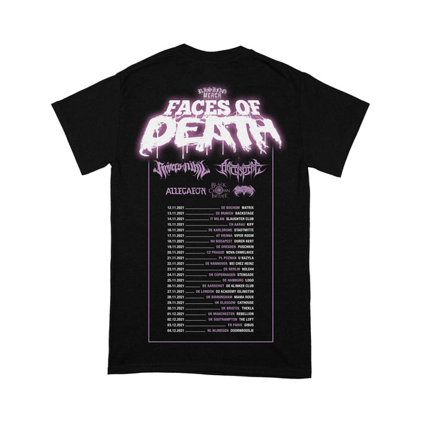 Rising Merch Faces Of Death Tour Tshirt Bundle (18/11/2022 Budapest, Hungary)